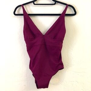 ERES One Piece Burgundy Bathing Suit Size 8